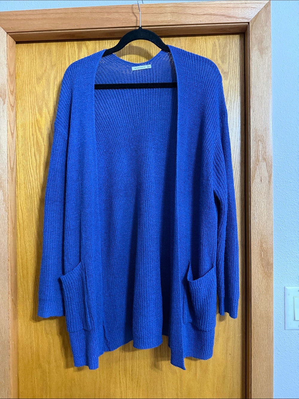 Staccato Royal Blue Open-Front Knit Cardigan